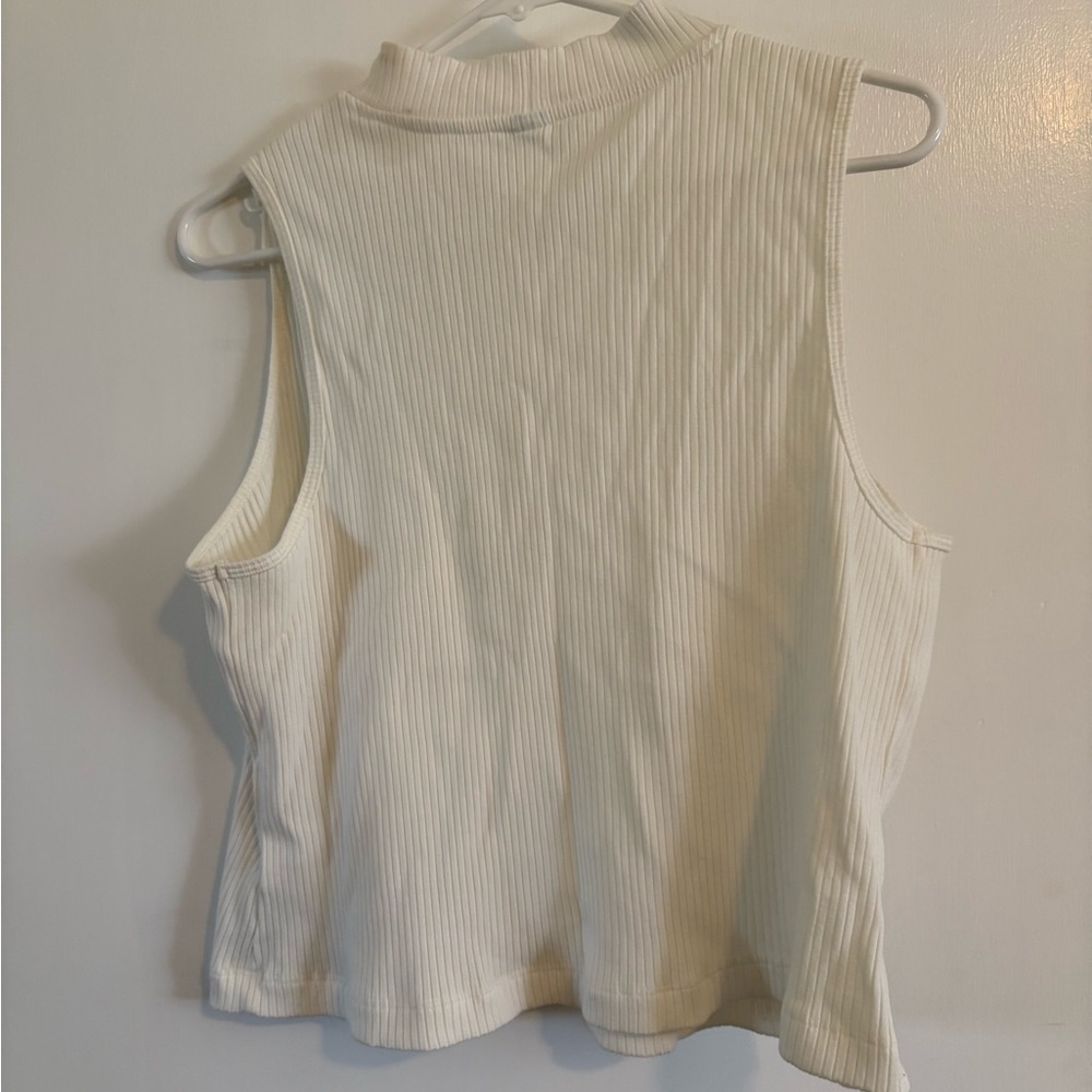 Old Navy Ribbed Cream Tank Top